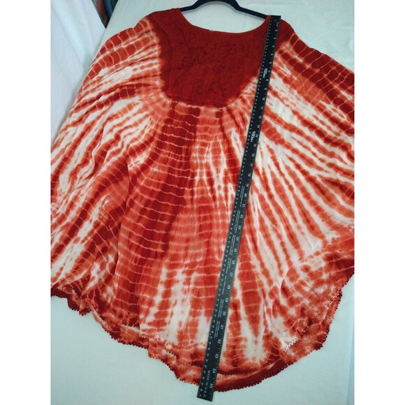 NWT Rainbow Rusty Orange Boho Embroidery Beach Swim Coverup Kimono One Size - Picture 6 of 14